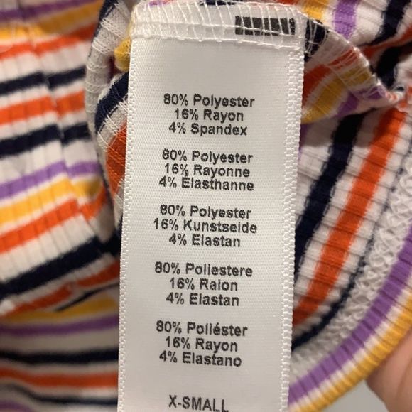 NWT Urban Outfitters Project Social T Striped Crop - Picture 4 of 5